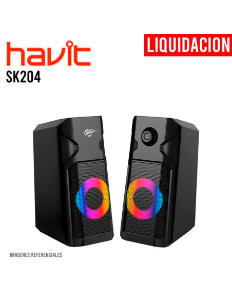 PARLANTE HAVIT SK204 USB-3.5MM | LED-RGB |3W
