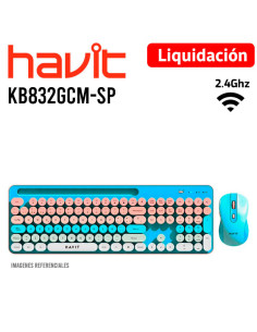 KIT HAVIT ( KB832GCM-SP ) CELESTE | WIRELESS| MEMBRANA |...