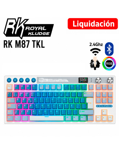 TECLADO GAMER ROYAL KLUDGE ( RK M87 TKL ) OCEAN...
