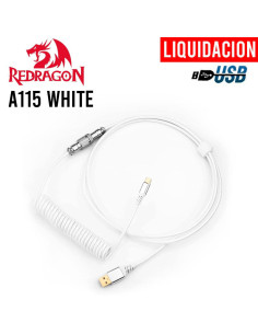 CABLE DE TECLADO REDRAGON USB-C EN ESPIRAL WHITE ( A115...