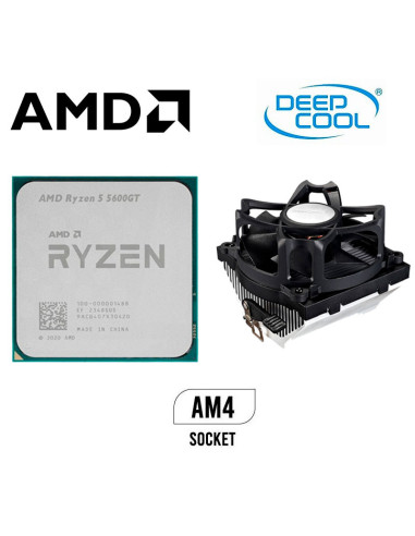 COMBO PROCESADOR AMD RYZEN 5-5600GT OEM +...