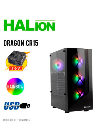CASE GAMER HALION DRAGON CR15 ( CR15 ) 500W |...