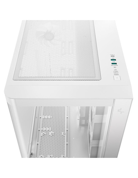 CASE DEEPCOOL CG530U 4F WH (R-CG530U-WHAGA4-G) VIDRIO TEMPLADO CURVO| S/FUENTE| 4 LED-ARGB