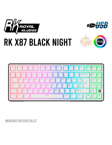 TECLADO GAMER ROYAL KLUDGE (RK X87) BLACK...