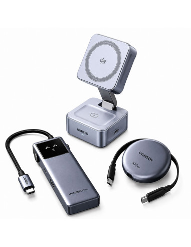 KIT UGREEN D0143 (95725) | HUB USB-C + CARGADOR...
