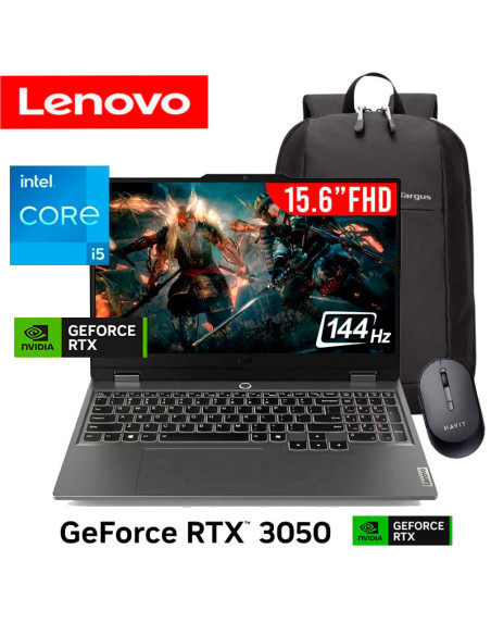 LAPTOP GAMER LENOVO LOQ 15IAX9 I5-12450HX 16GB DDR5 512GB SSD T VIDEO RTX 3050 6GB 15.6 FHD FREEDOS ( 83GS00TKLM )