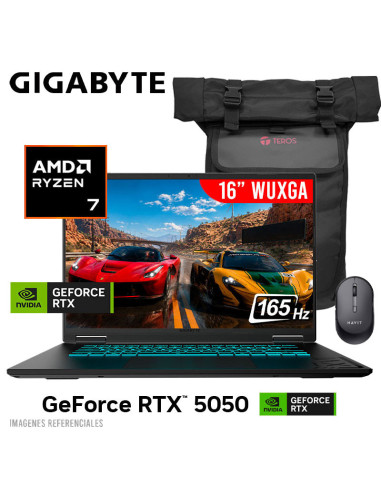 LAPTOP GAMER GIGABYTE A16 3THK3LA893PD RYZEN 7...