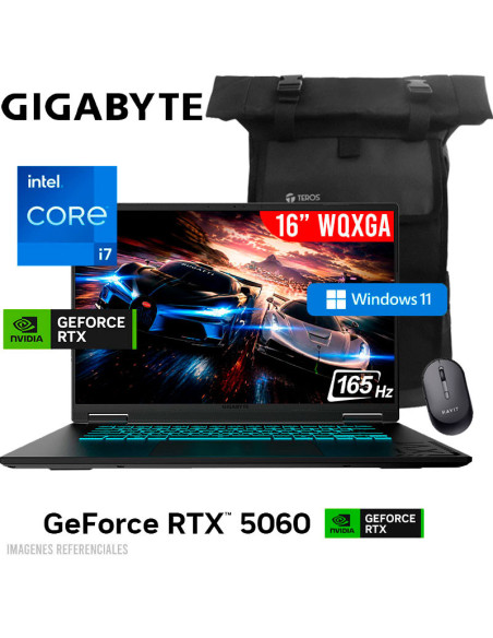 LAPTOP GAMER GIGABYTE GAMING A16 I7-13620H 16GB 512GB SSD GEFORCE RTX 5060 8GB 16 WQXGA 165HZ WINDOWS 11 (CVH I3LAC93MH)