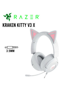 AUDIFONO GAMER RAZER KRAKEN KITTY V3 X WHITE