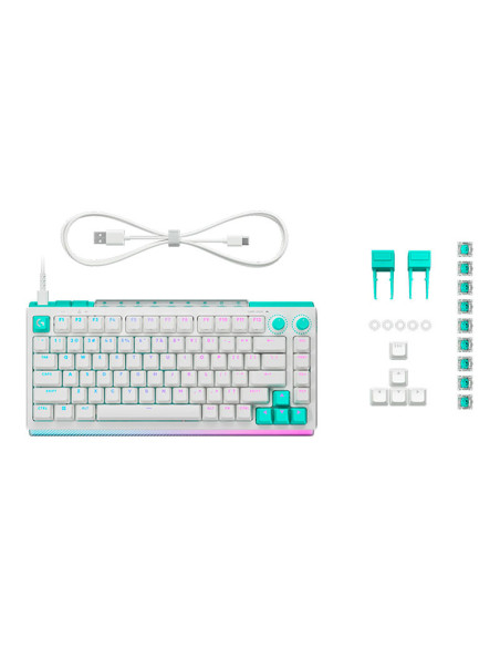 TECLADO GAMER LOGITECH G512 X (920-013948) MECANICO | SWITCH BROWN | RGB | BLANCO