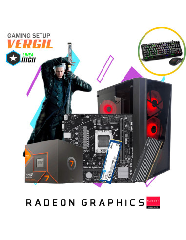 SETUP GAMER VERGIL RYZEN 7-8700G 16GB 500GB SSD...