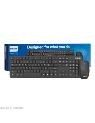 KIT TECLADO Y MOUSE PHILIPS C602 (SPT6602)...