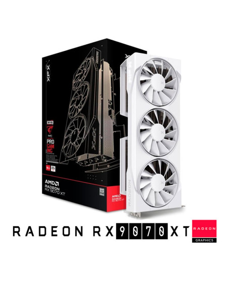 TARJETA DE VIDEO VGA XFX SWIFT RX 9070 XT WHITE 16GB (RX-97TSWF3W9) GDDR6|256 BITS