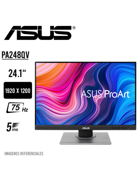 MONITOR ASUS 24.1" PROART ( PA248QV ) PANEL IPS | WUXGA 1920X1200 | 75HZ - 5MS | HDMI - DP - VGA