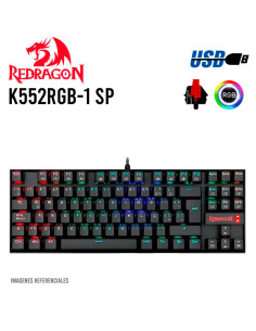 TECLADO GAMER REDRAGON KUMARA ( K552RGB-1 SP ) BLACK |...