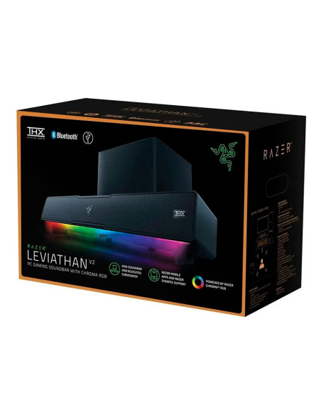 PARLANTE RAZER LEVIATHAN V2 SOUND BAR CHROMA RGB BLUETOOTH THX (RZ05-03920100-R3U1)