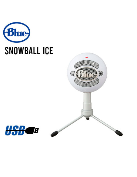 MICROFONO BLUE SNOWBALL ICE CARDIOID BLANCO USB (988-00070)