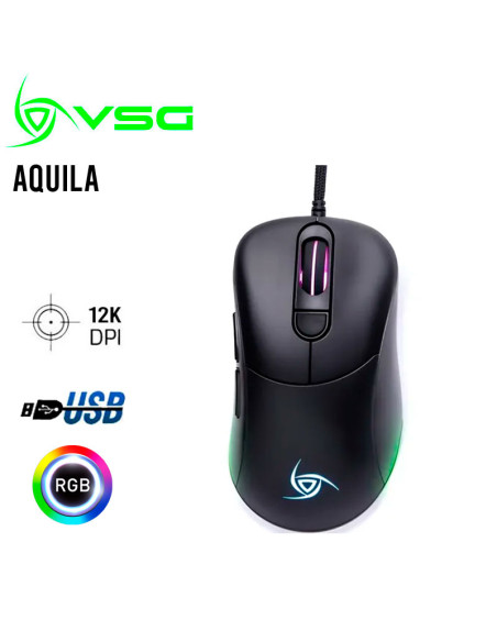 MOUSE VSG AQUILA ( VG-M717 ) GAMING | 12K DPI | SENSOR PMW3360 | LED-RGB
