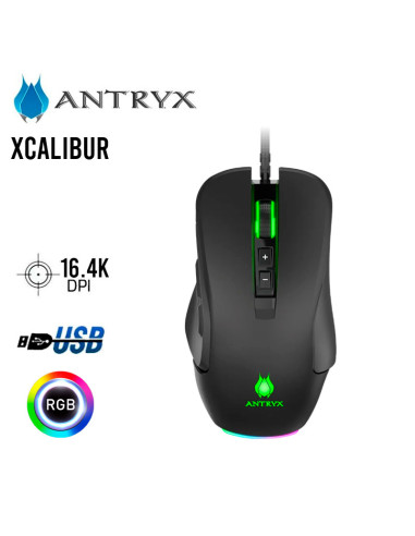 MOUSE GAMER ANTRYX XCALIBUR CHROME STORM (...