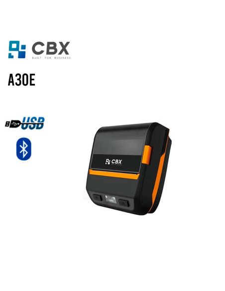IMPRESORA TICKETERA TERMICA CBX (A30E) PORTATIL  USB - BLUETOOTH - LCD - 80MM/SEG - CORTADOR MANUAL