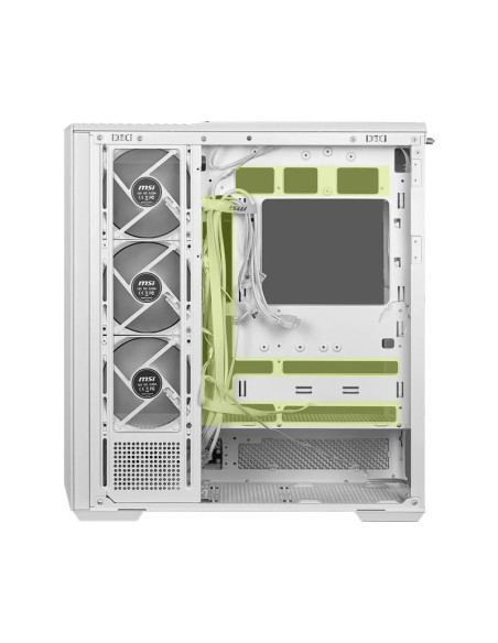 CASE GAMER MSI MAG PANO 130R PZ WHITE| VIDRIO TEMPLADO| S/FUENTE| 4 LED ARGB