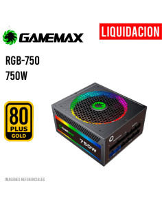 FUENTE GAMEMAX RGB-750 750W | GOLD | MODULAR | LED-RGB