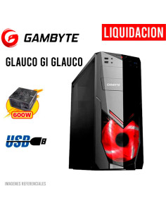 CASE GAMBYTE GLAUCO GI GLAUCO 600W NEGRO 1 PANEL ACRILICO...