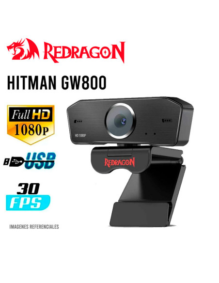 CAMARA WEB REDRAGON HITMAN GW800 ( GW800-1 ) FHD 1080P | USB