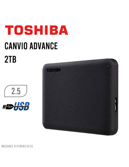 DISCO DURO EXTERNO TOSHIBA CANVIO ADVANCE 2TB (HDTCA20XK3AA) USB NEGRO