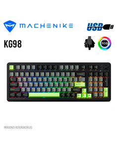 TECLADO GAMER MACHENIKE KG98 (KG98) SWITCH GR SILVER | BLACK