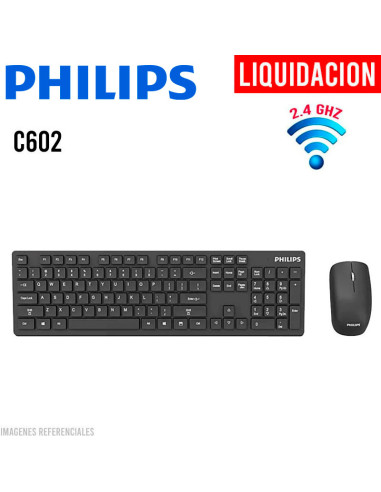 KIT TECLADO Y MOUSE PHILIPS C602 (SPT6602)...