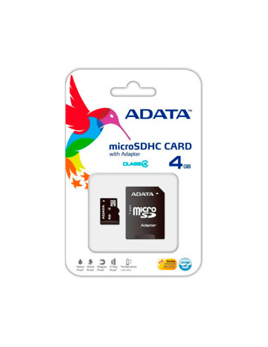 MEMORIA MICRO SDHC ADATA 4GB 4-AUSDH4GCL4-RA1