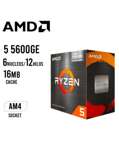 PROCESADOR RYZEN 5-5600GE 3.4-4.4 GHZ(100-100000261BOX)16MB