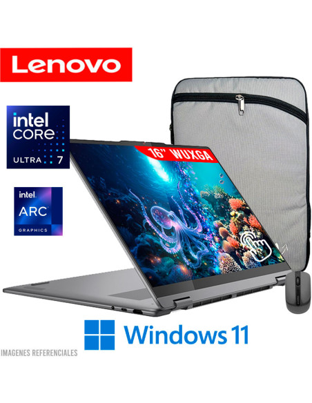 LAPTOP LENOVO YOGA 7 2 EN 1 CORE U7-256V 16GB 512GB SSD 16" WUXGA TACTIL WINDOWS 11 (83JT0047US)
