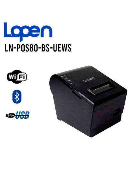 IMPRESORA TERMICA LOPEN ( LN-POS80-BS-UEWS ) 80MM | USB - ETHERNET - WI-FI - SERIAL