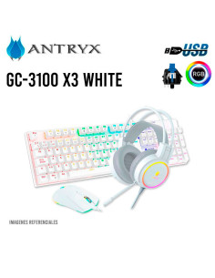 KIT GAMER ANTRYX GC-3100 X3 WHITE ( AGC-3100X3WBL-SP )...