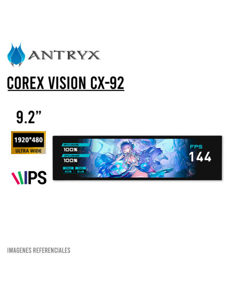 PANTALLA LCD ANTRYX 9.2" COREX VISION CX-92 BLACK (ACV-CX92BK) PANEL IPS