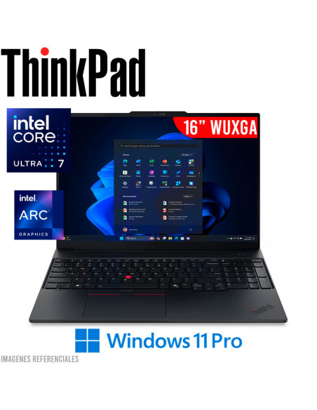 LAPTOP LENOVO THINKPAD E16 GEN 3 ULTRA 7-255H 32GB 1TB 16 WUXGA WINDOWS 11 PRO (21SS000KLM)