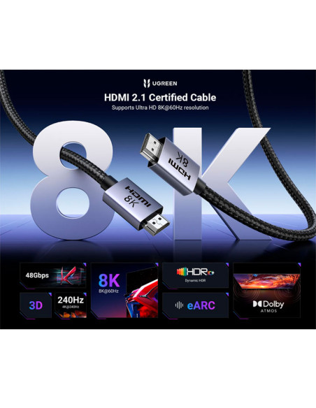 CABLE UGREEN (HD171) HDMI 8K 60HZ 3M (25911)