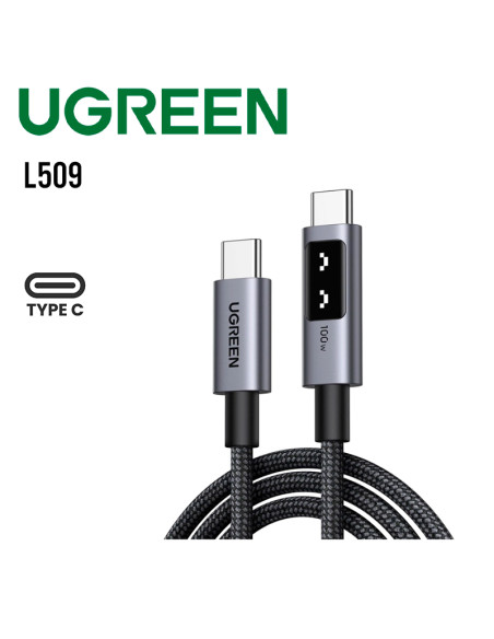 CABLE UGREEN ROBOT L509 ( 35513 ) 100W - 5A | 3 METROS | USB-C A USB-C