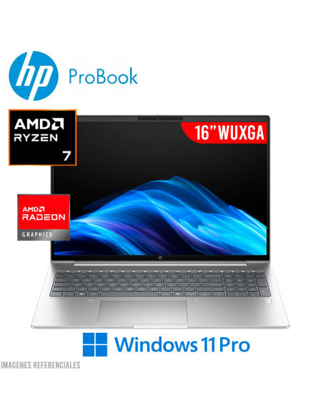 LAPTOP HP PROBOOK 4 G1A RYZEN 7 250 24GB 512GB SSD 16 WUXGA WINDOWS 11 PRO(CH0N6LT)