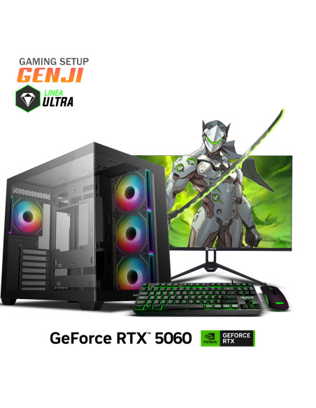 PC GAMER GENJI I7-12700F 16GB 1TB SSD GEFORCE RTX 5060 8GB+ 27 FHD 144HZ + KIT RAPTOR