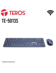 KIT TEROS TECLADO + MOUSE ( TE-5013S ) WIRELESS | NEGRO