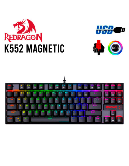 TECLADO GAMER REDRAGON KUMARA MAGNETIC ( K552RGB-M SP ) SWITCH HALL EFFECT | LED-RGB