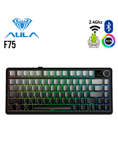 TECLADO GAMER AULA F75 ( F75-SP ) WIRED -...
