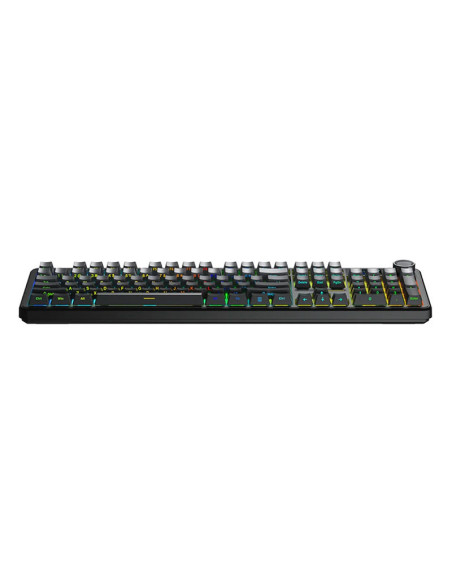 TECLADO GAMER AULA F108 PRO ( F108-PRO-SP ) WIRED - BT - WIRELESS | BLACK DEGRADED | SWITCH RAIN DROP | LED-RGB
