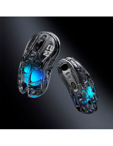 MOUSE GAMER GRAVASTAR MERCURY M2 ( M2-XTAL-BLK ) WIRELESS | SENSOR PAW3395 - 26K DPI | TRANSPARENT BLACK | LED-RGB