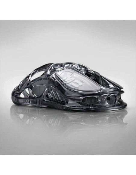 MOUSE GAMER GRAVASTAR MERCURY M2 ( M2-XTAL-BLK ) WIRELESS | SENSOR PAW3395 - 26K DPI | TRANSPARENT BLACK | LED-RGB