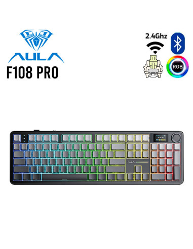 TECLADO GAMER AULA F108 PRO ( F108-PRO-SP )...