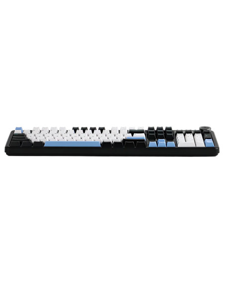 TECLADO GAMER AULA F108 PRO ( F108-PRO-SP ) WIRED - BT - WIRELESS | BLACK/WHITE/BLUE | SWITCH REAPER | LED-RGB